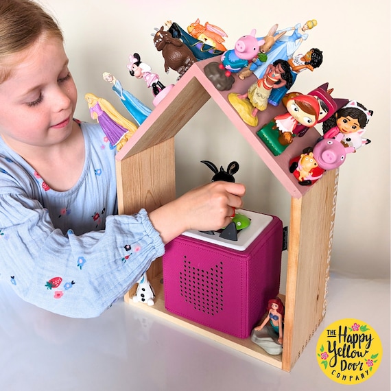 Tonie Shelf House, Tonies Box CHOOSE YOUR COLOURS Audio player, Holder Stand Wooden, Holds 12 or 30 Figures Characters, Children's gifts