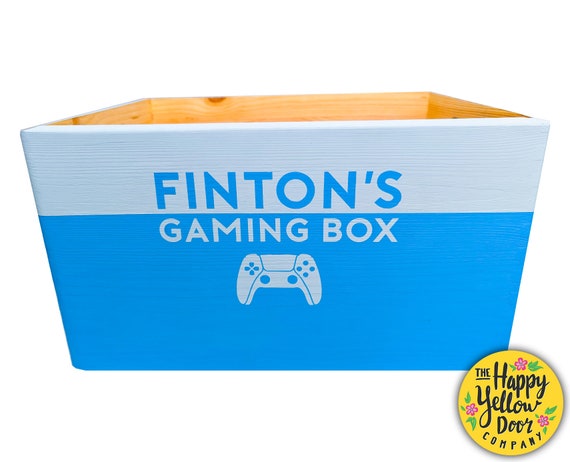 Gaming Crate Personalised Gamer Gift CHOOSE YOUR COLOURS Storage box Gadgets Gamer room Birthday box Gaming essentials Controller box
