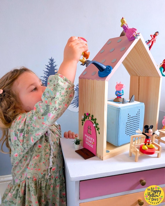Tonie Character House Fairy Door Stand Holder Shelf CHOOSE YOUR COLOURS Tonies Wooden Holds 12 Figures Solid Wood Audio Books No Screen toy