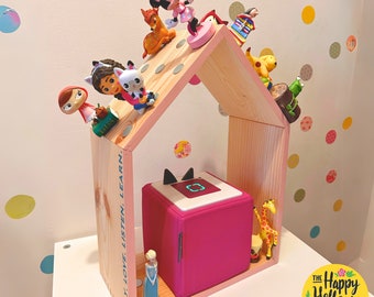 Hand-Painted Tonie Character House: Wooden Audio Figure Holder, Custom Colours