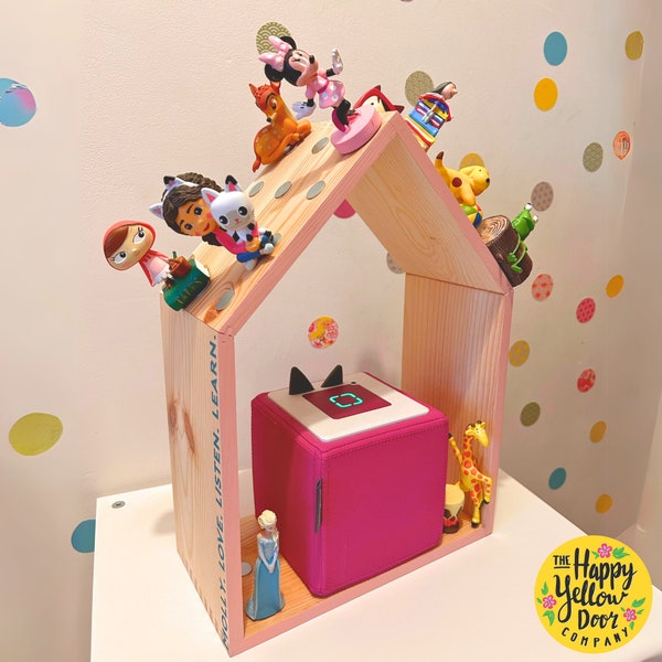 Tonie Audio Character Holder Stand House Shelf CHOOSE YOUR COLOURS Wooden Holds 12 Figures Polka Dot Solid Wood Audio Books No Screen toy