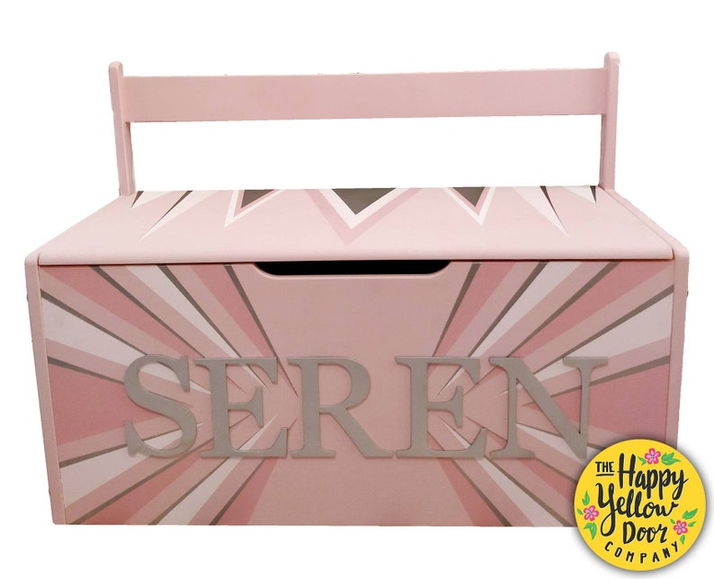 Toy Box Bench CHOOSE YOUR COLOURS Personalised Name Custom Etsy