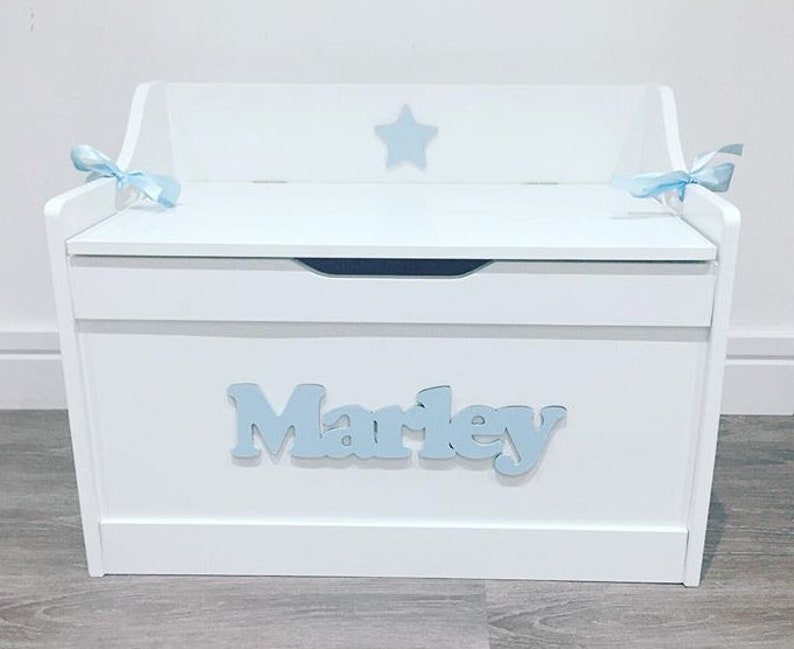 Children's Personalised Grey Toy Box Personalised & Etsy