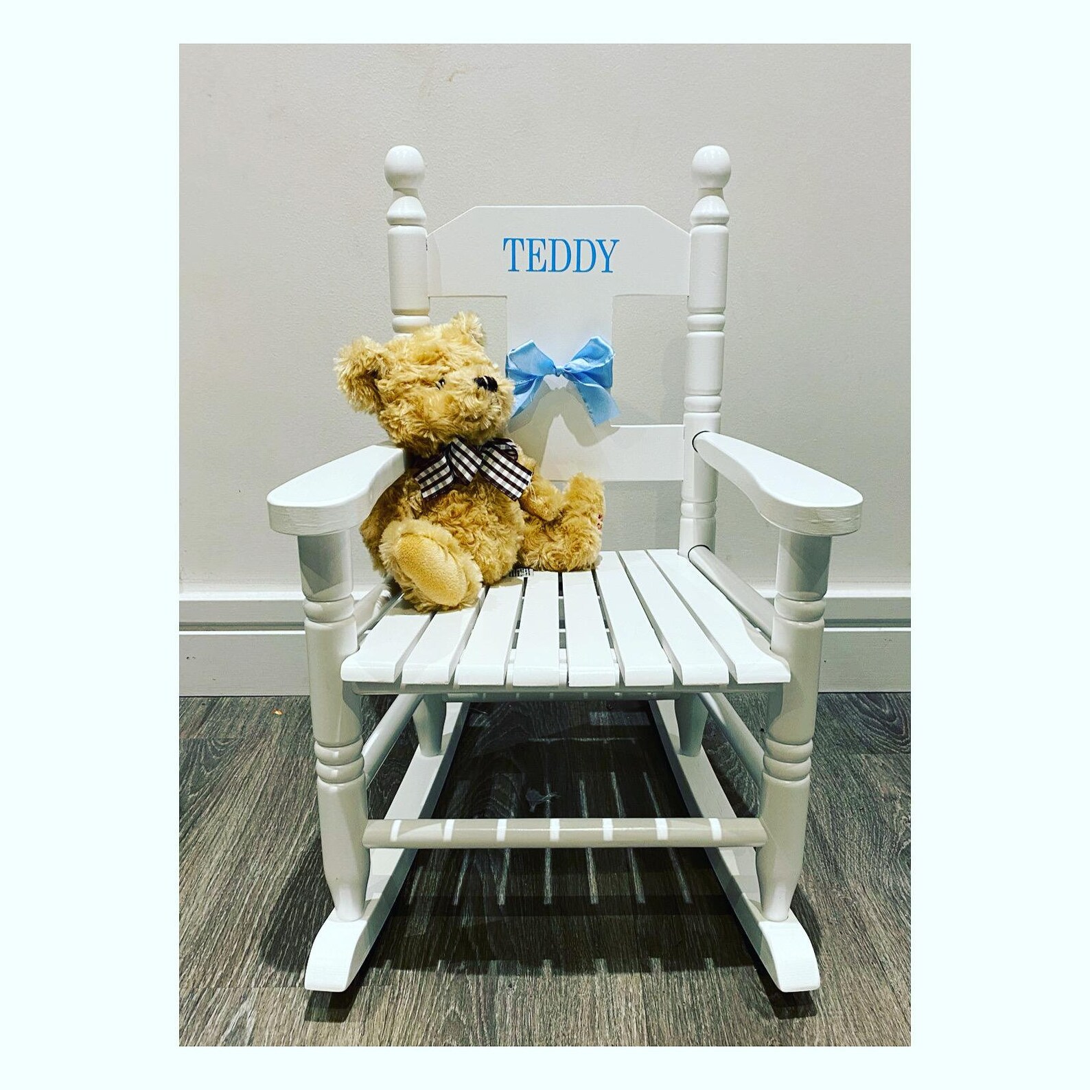 Children's Wooden Rocking Chair Personalised & Hand Etsy