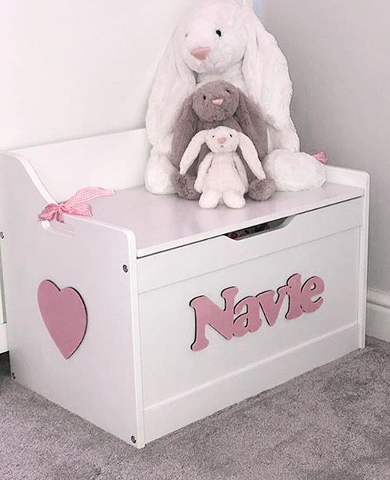 Children's Personalised Grey Toy Box Personalised & | Etsy