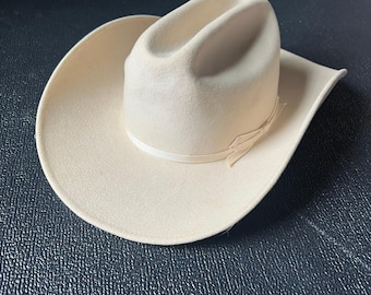 Sombrero vaquero vintage Rockmount Denver 100% lana, resistente a la intemperie, con forma permanente, talla 6 3/4.