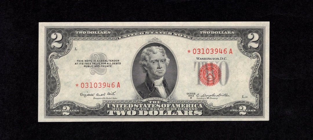 Star Note - 2 Dollar 1953B Legal Tender Star - USN - Collectible ...