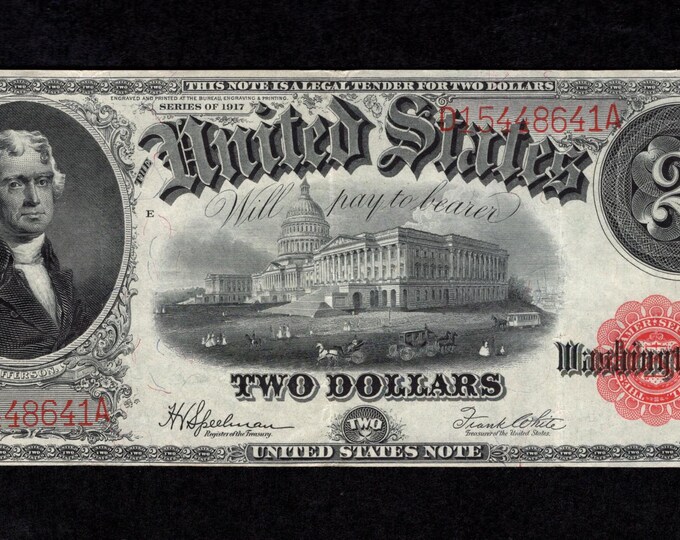 2 Dollar 1917 Legal Tender - United States Note - USN - Authentic ...