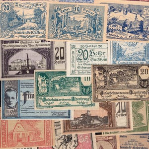 NEUE NOTEN hinzugefügt! - 15 Stück Verschiedene Notgeld - Österreich - Notgeld - WWI - 1920 - Authentisches Sammlerstück - 15 Verschiedene Stücke