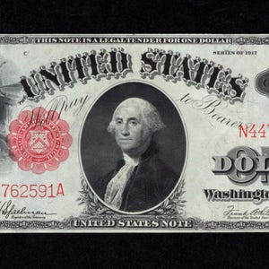 1 Dollar 1917 Legal Tender - USN - United States Note - Fr 39 - Authentic Collectible Currency - Choice Extra Fine