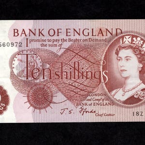 10 Shillings 1966-1970 Bank of England - Great Britain - London - World Currency - Authentic Collectible Currency - About UNC