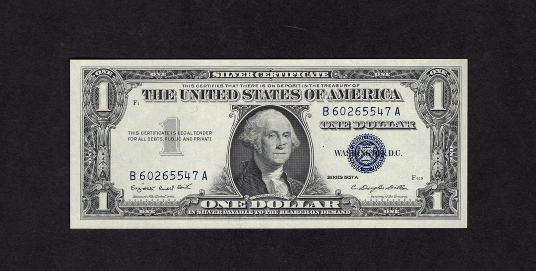 1 Dollar 1957A Silver Certificate Silver Authentic Collectible Currency