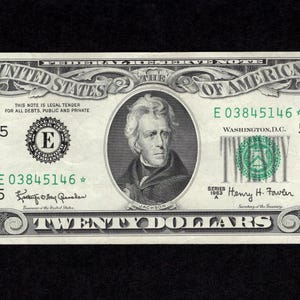 Star Note - 20 Dollar 1963A FRN Star - Federal Reserve Note - Richmond District - Authentic Collectible Currency - Very Fine to Choice VF