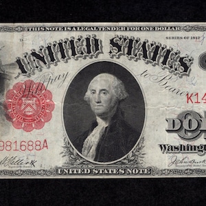 1 Dollar 1917 Legal Tender - USN - United States Note - Fr 36 - Authentic Collectible Currency - Very Fine