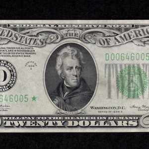 Star Note - 20 Dollar 1934A FRN Star - Cleveland Distrikt - Fed Note - Authentische Sammler Währung - Auswahl Sehr fein