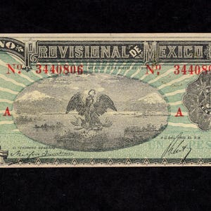1 Peso 1916 Gobierno Provisional de Mexico - World Currency - Mexico - Serie P - Collectible Currency - UNC