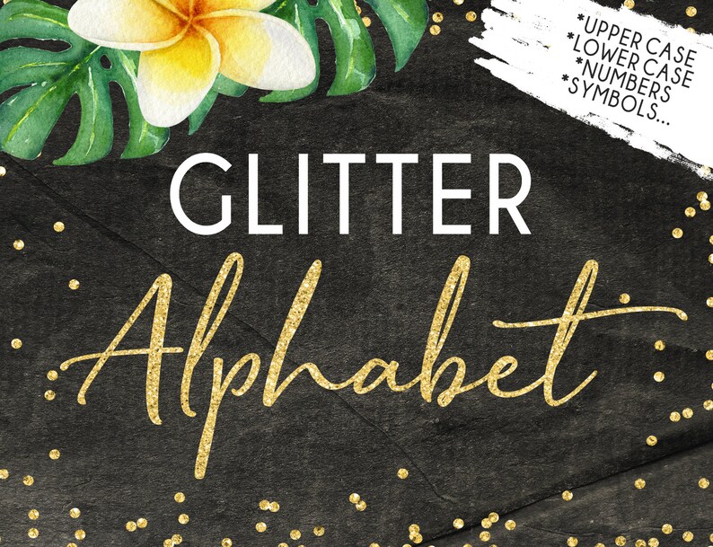 Gold Glitter Alphabet