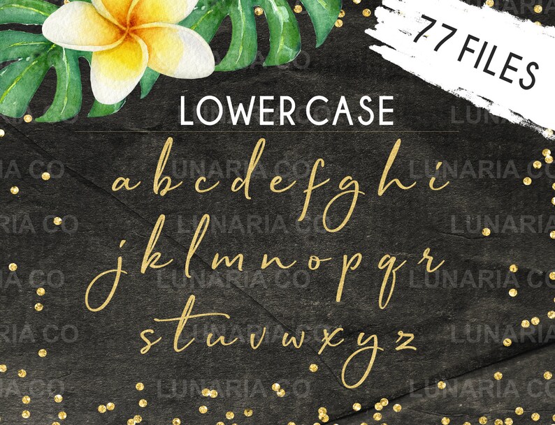 Gold Glitter Alphabet