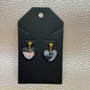 Tiny Heart Dangly Stud Earrings