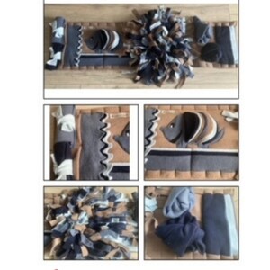 Sniffing mat, brain work for dogs size M color taupe, light blue, dark blue, jeans blue
