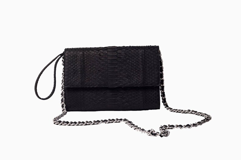 Genuine Python Leather Cross Body Bag image 1