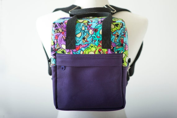Small purple backpack purse sale