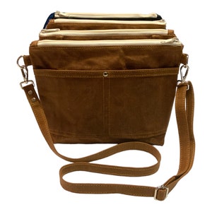Small Waxed Canvas Crossbody Bag. Waxed Canvas Handbag. Waxed Canvas Crossbody Purse. Waxed Canvas Purse. Waxed Canvas Shoulder Bag. 856