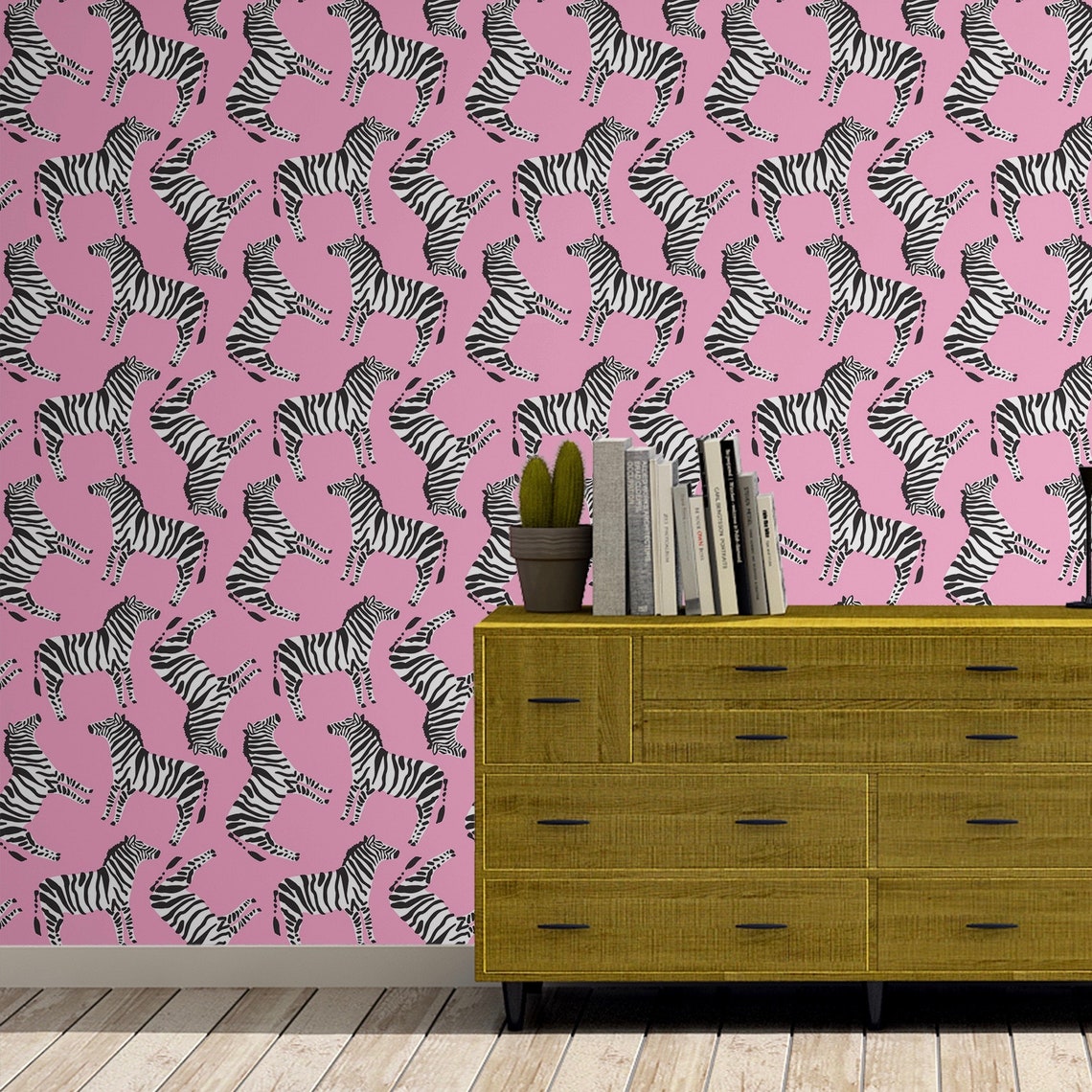 Colorful Zebra Removable Wallpaper Peel and Stick Wallpaper | Etsy