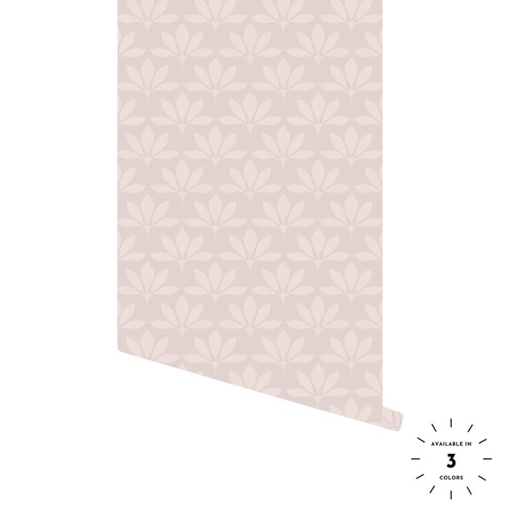 Lotus Flower Removable Wallpaper Removable Wallpaper Peel Etsy