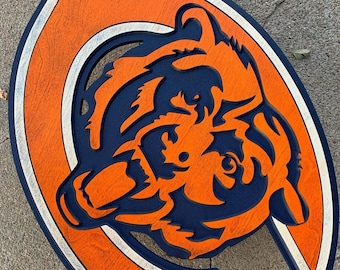 Chicago Bears 3D Wood Sign