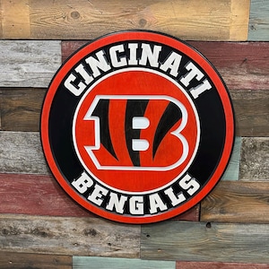 Handgemaakt bord van Cincinnati Bengals-hout