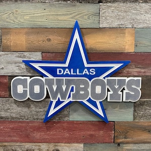 Dallas Cowboys 3D Wood Sign