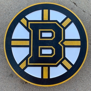 Letrero de madera 3D de los Boston Bruins