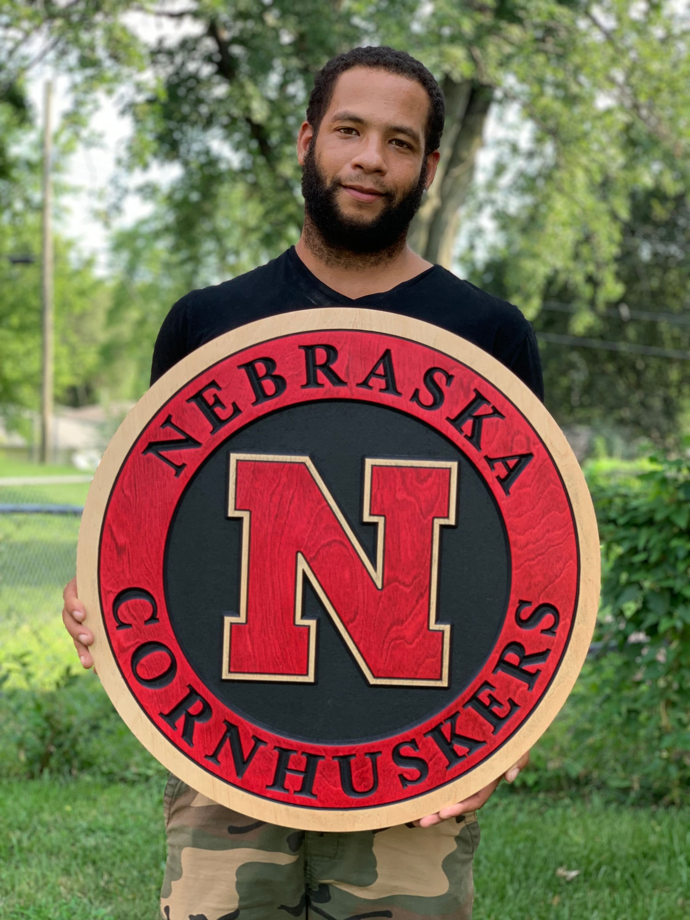University of Nebraska Cornhuskers 3D Wood Sign - Etsy