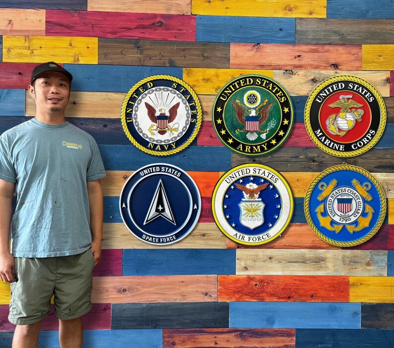 Military Hand Crafted 3D Wood Signs for Any Battalion or Branch ( 6 ...