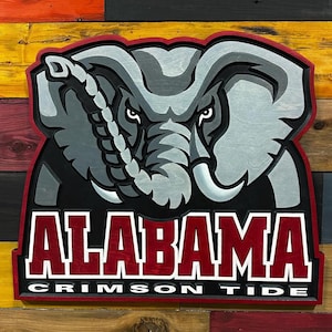 The University of Alabama Crimson Tide Big AL wood sign