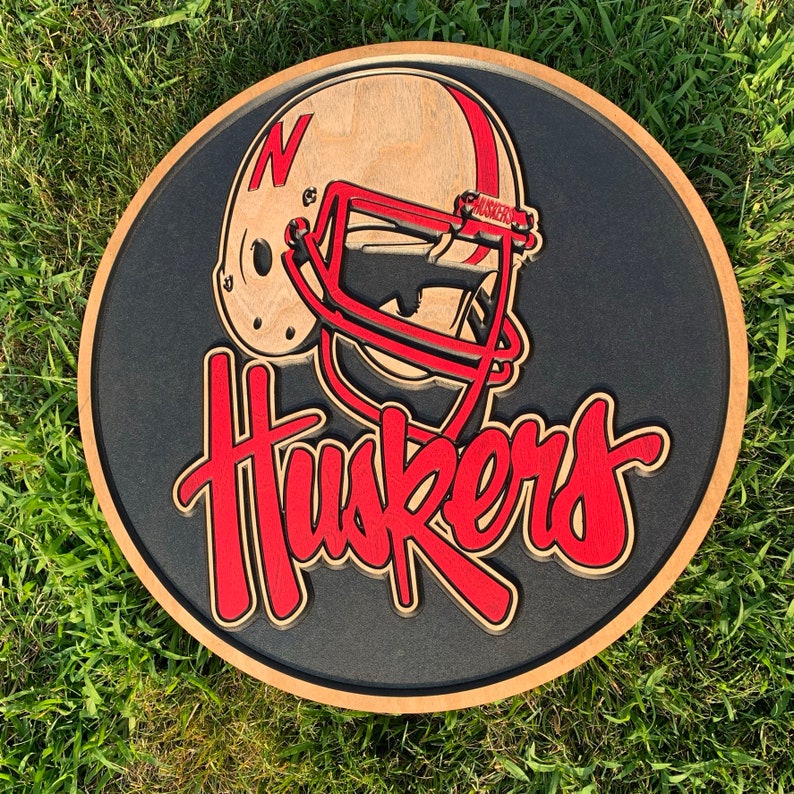 Nebraska Cornhuskers 3D Wood Sign - Etsy