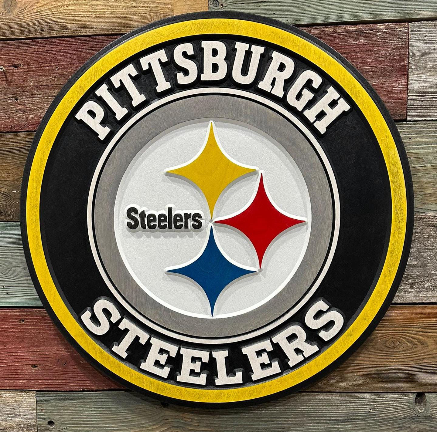 Pittsburgh Steelers Hand Crafted wood sign