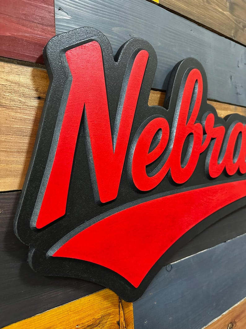 Nebraska Diamond Sign Nebraska Game Day Jersey Wood Sign - Etsy