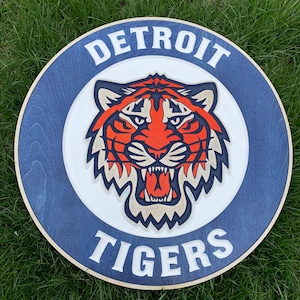 Detroit Tigers 3D Wood Sign