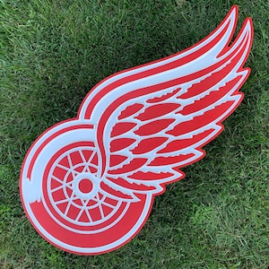 Detroit Red Wings 3D Wood Sign