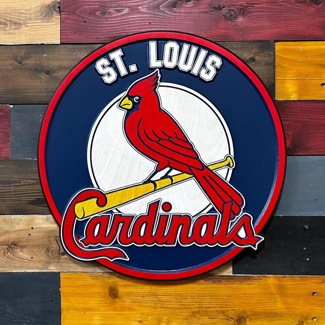 Cardinal Sign In St. Louis Cardinals 3d Wood Sign Round - Etsy