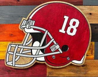 Alabama Crimson Tide Wood Football Helmet Sign - Etsy New Zealand