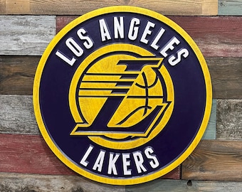 Los Angeles Lakers 3D Schild aus Holz