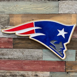 New England Patriots Unique Wood Sign