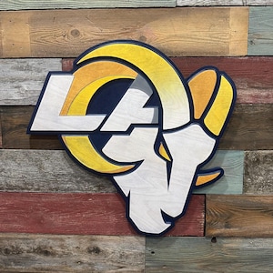 LA RAMS Wood Sign