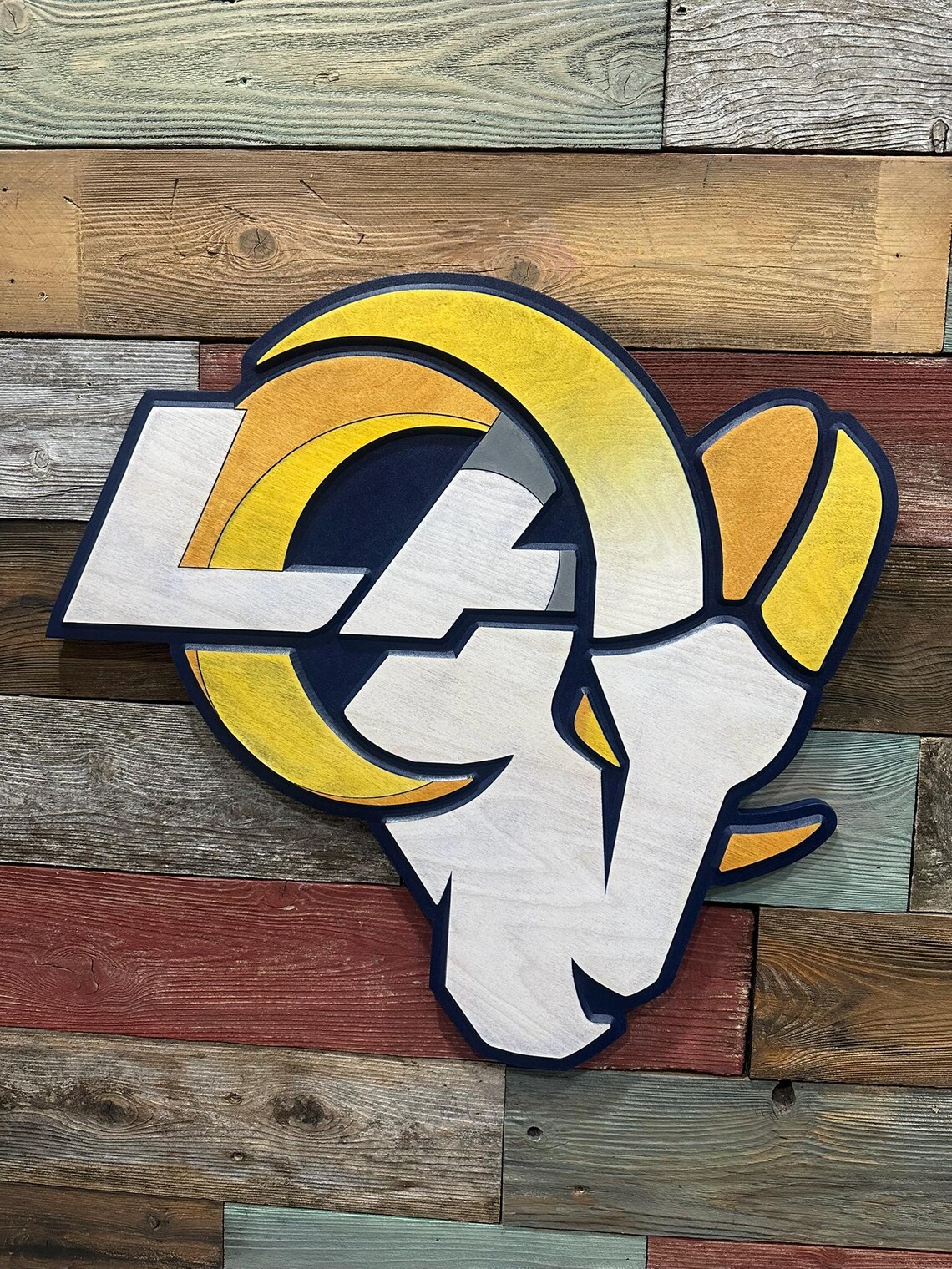 LA RAMS Wood Sign - Etsy