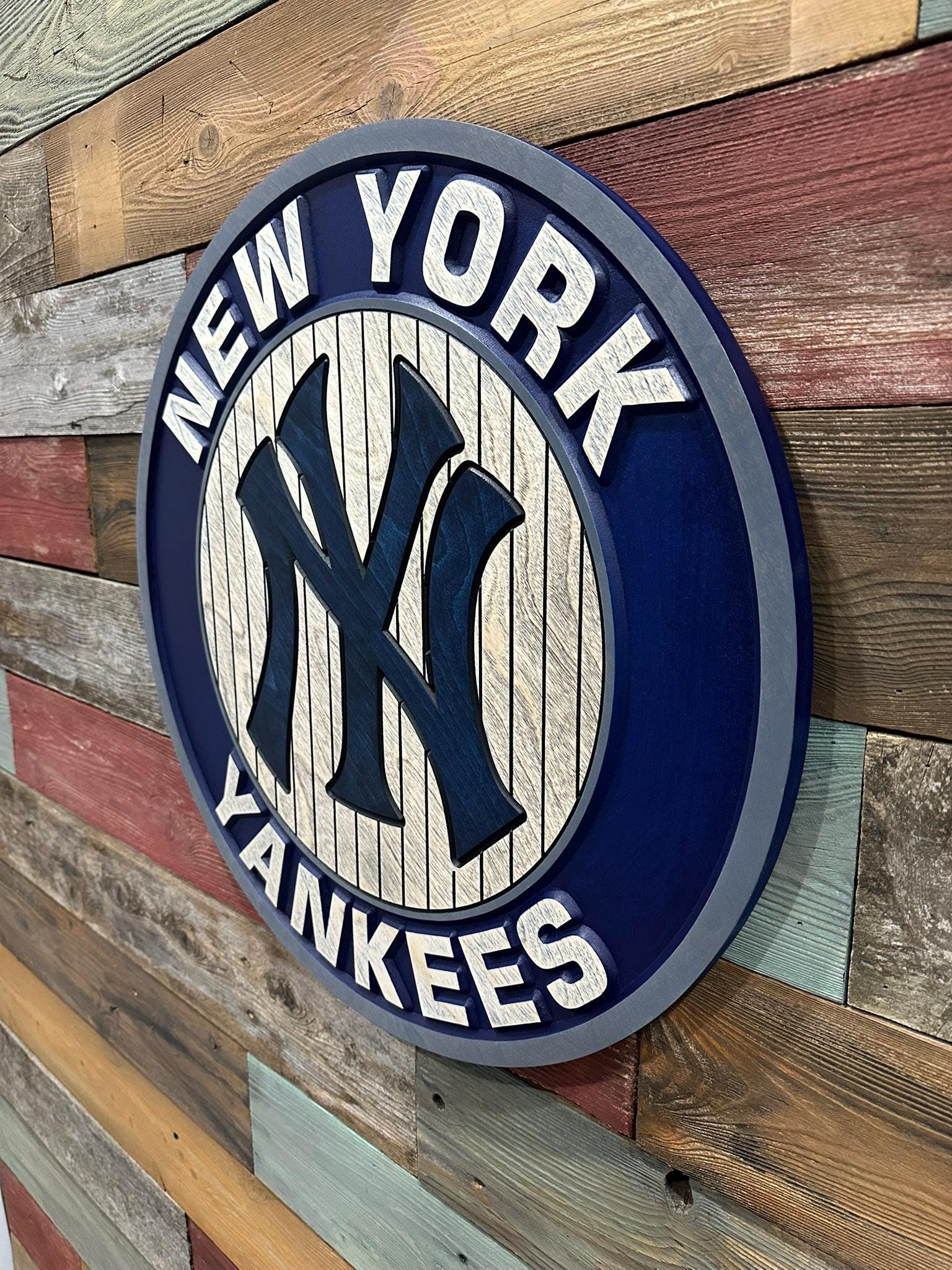 New York Yankees 3D Wood Sign - Etsy