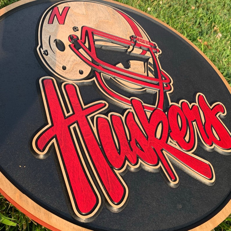 Nebraska Cornhuskers 3D Wood Sign - Etsy