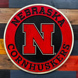 University of Nebraska Cornhuskers 3D wood Sign